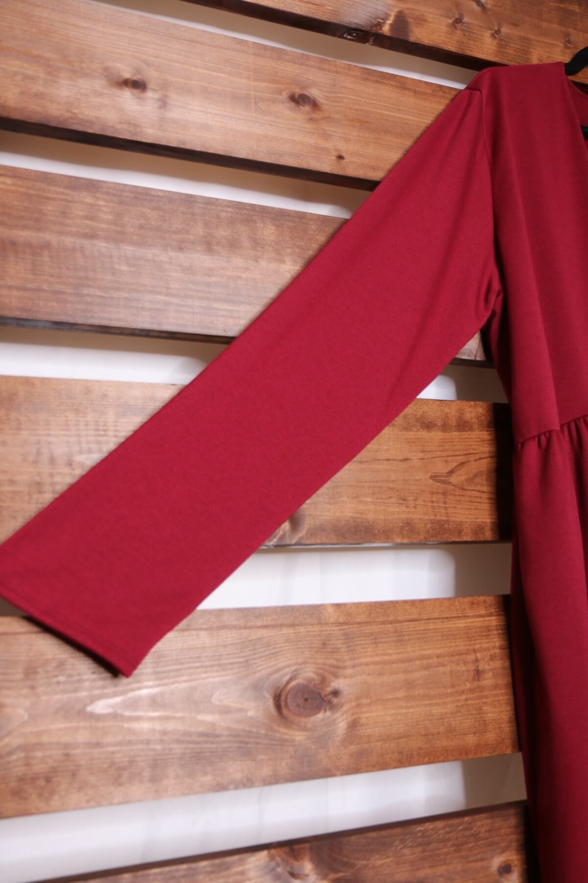 Burgundy Open Front Cardigan