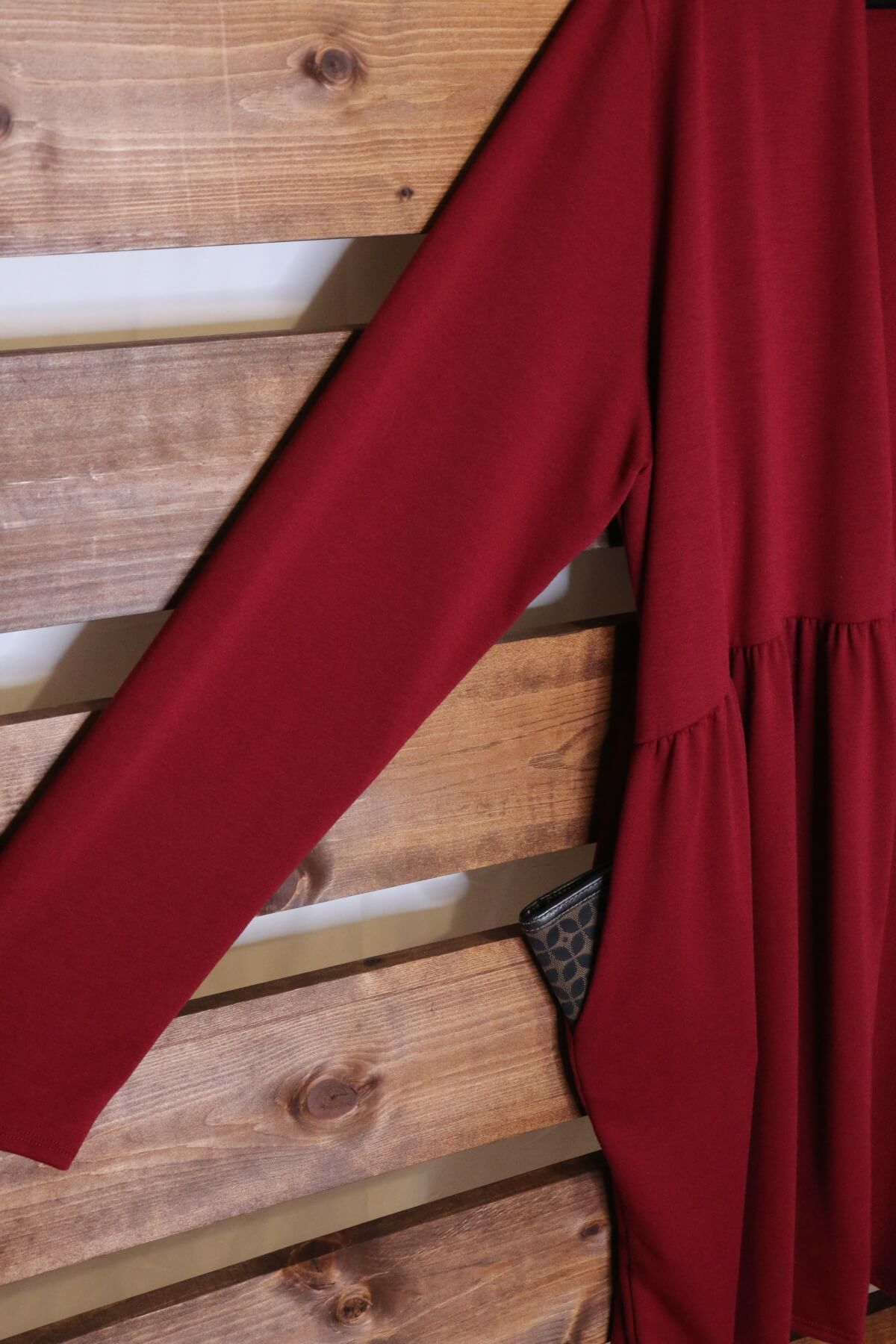 Burgundy Open Front Cardigan
