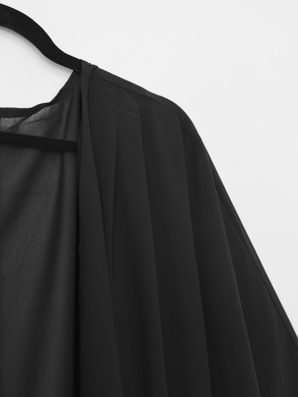Black Chiffon Kimono Cardigan