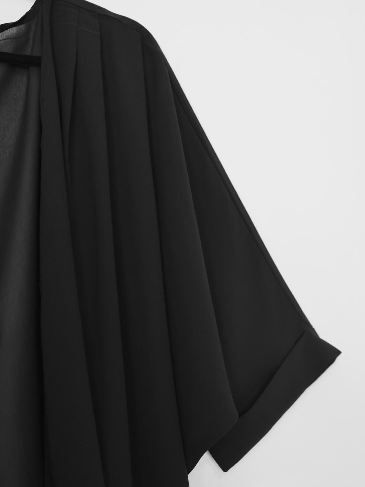 Black Chiffon Kimono Cardigan