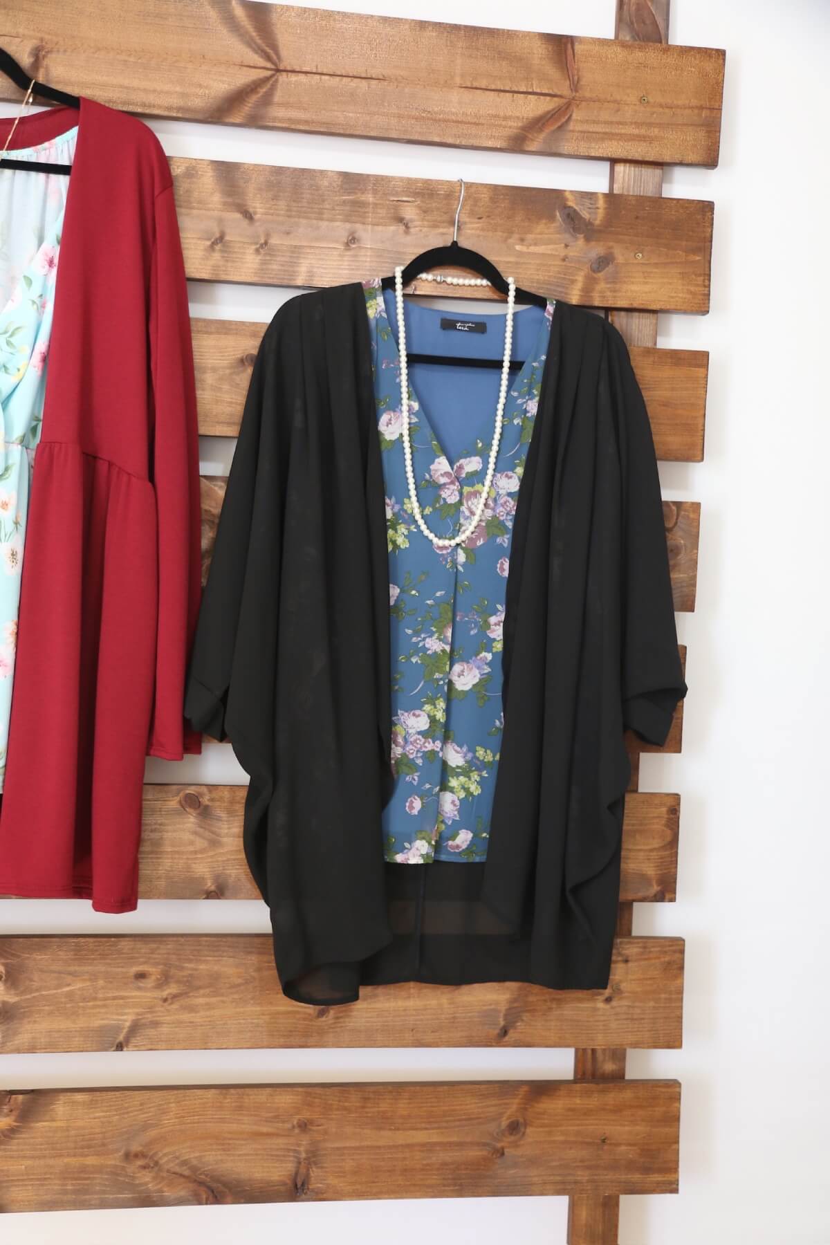 Black Chiffon Kimono Cardigan