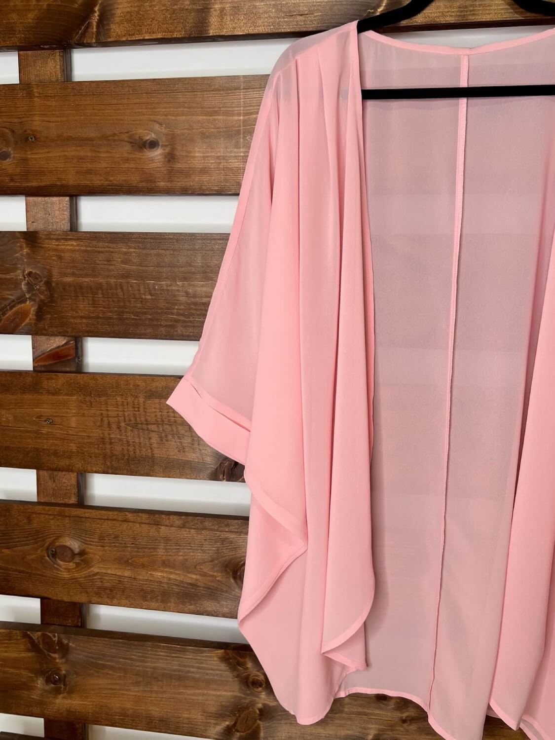Pink Chiffon Kimono Cardigan