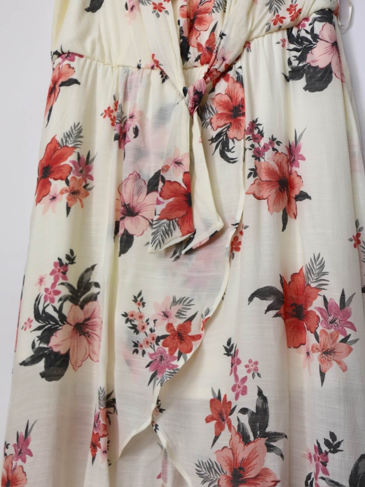 High Low Dress with Tropical Print