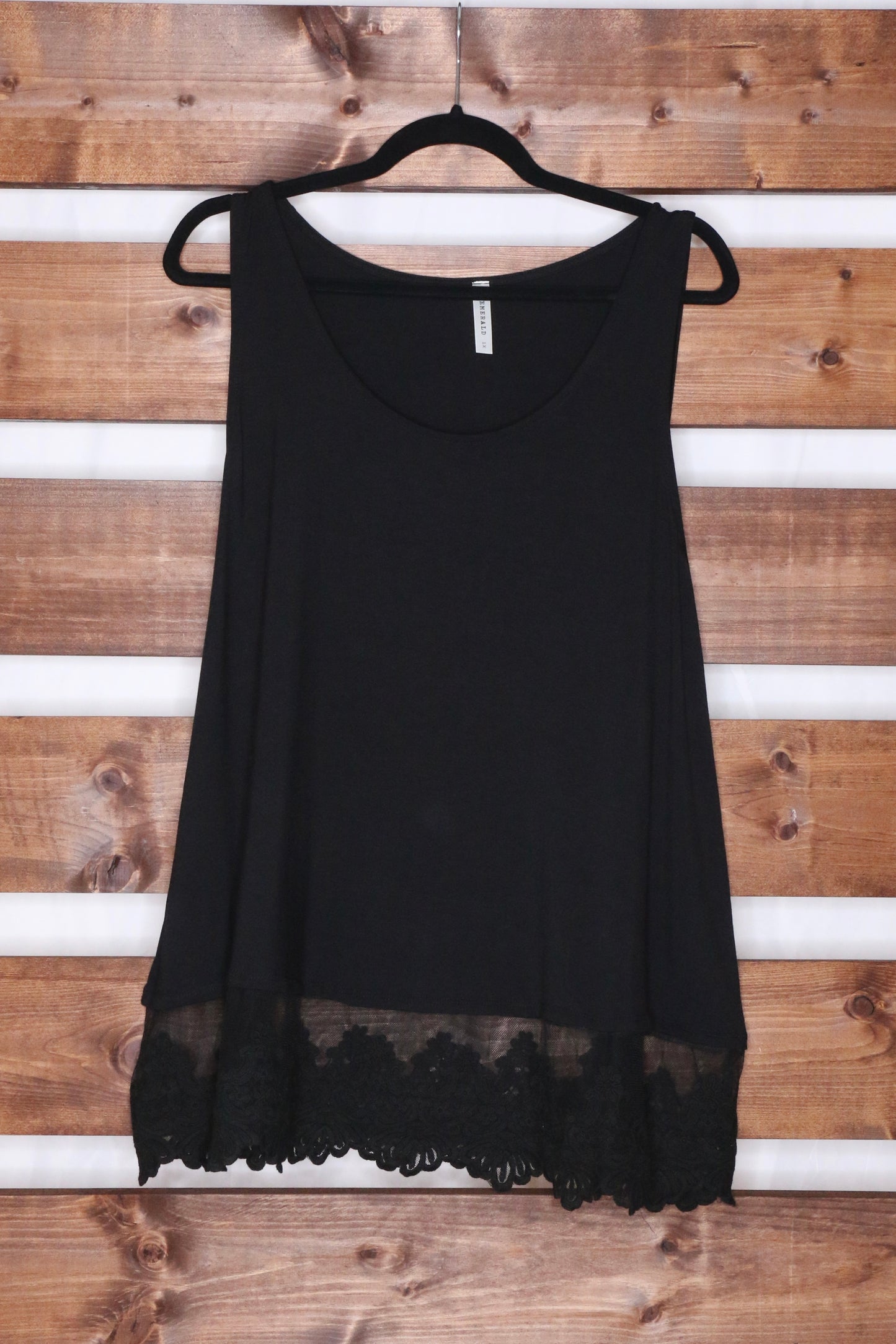 Tank Top Shirt Extender with Lace Hem