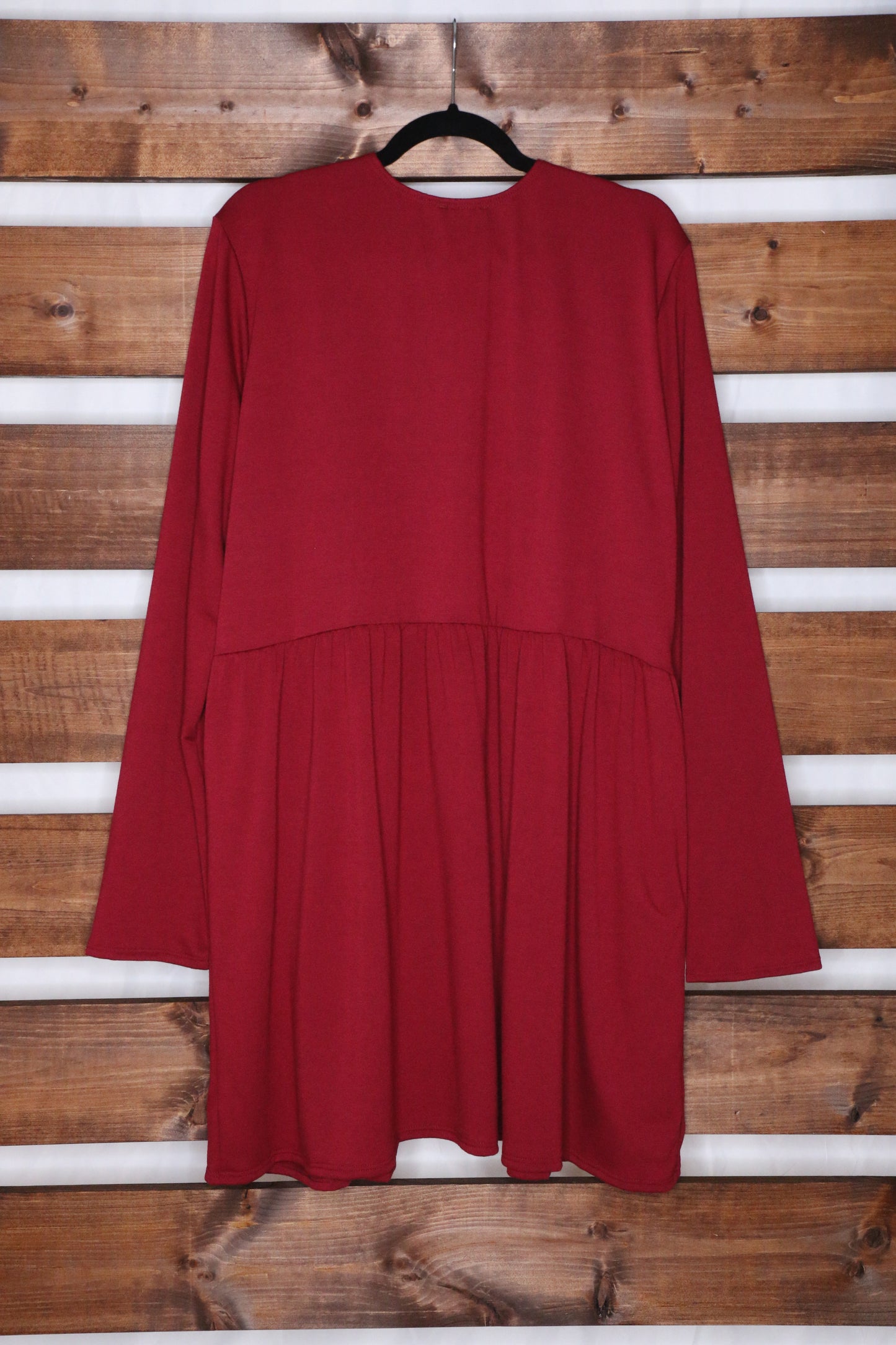 Burgundy Open Front Cardigan