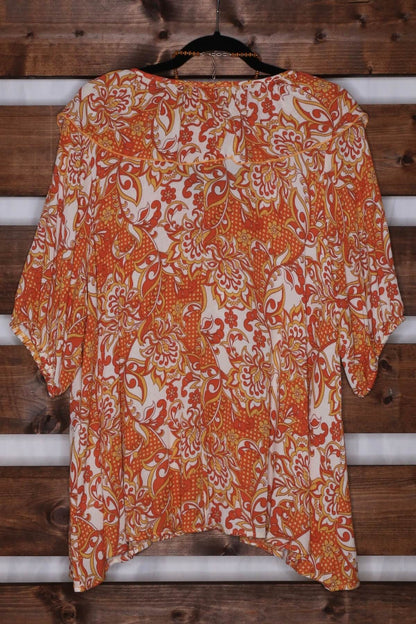 Bohemian Ruffled V Neck Blouse with Bubble Sleeve