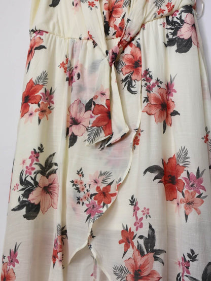 High Low Dress with Tropical Print